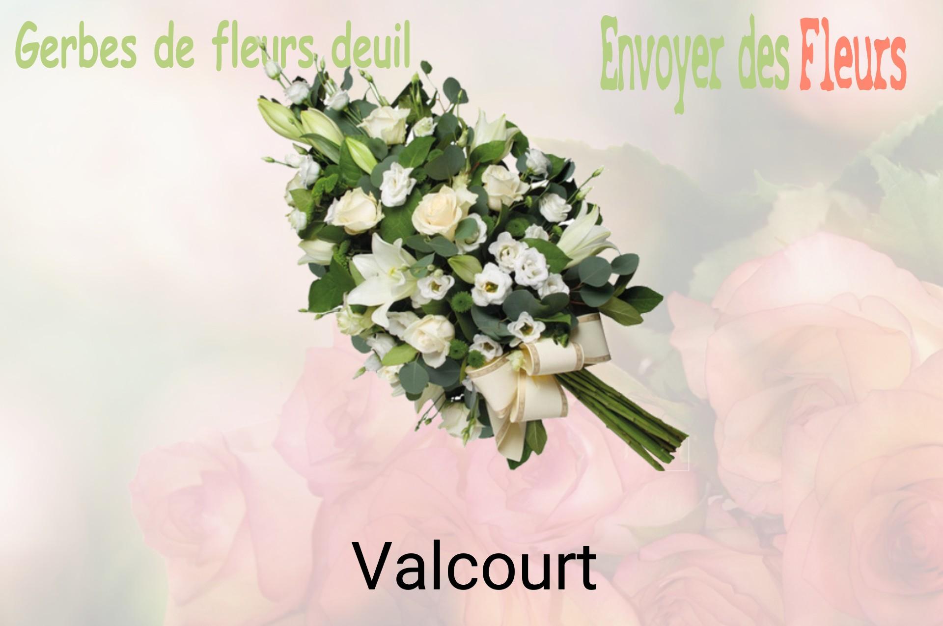 Gerbe de fleurs de deuil livrée à Valcourt